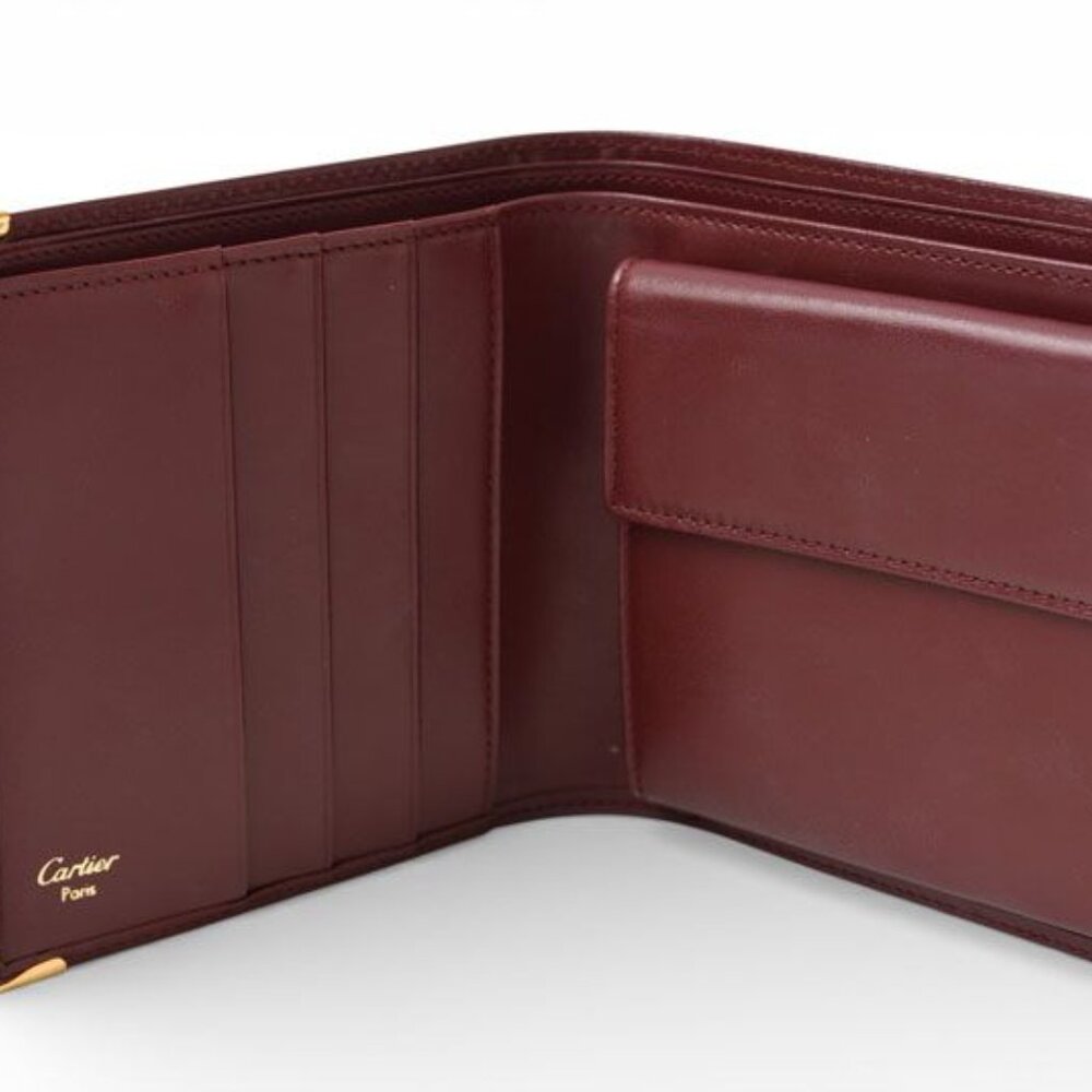 Cartier Folding Wallet Bifold Wallet Vintage Must de - Picture 7 of 14